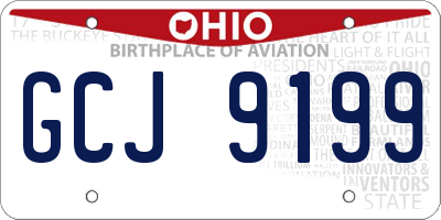 OH license plate GCJ9199