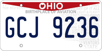 OH license plate GCJ9236
