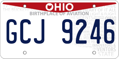 OH license plate GCJ9246