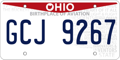 OH license plate GCJ9267