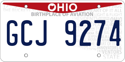 OH license plate GCJ9274
