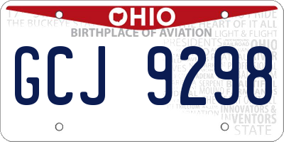 OH license plate GCJ9298