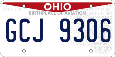 OH license plate GCJ9306