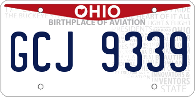OH license plate GCJ9339
