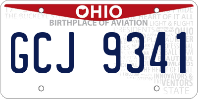 OH license plate GCJ9341