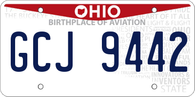 OH license plate GCJ9442