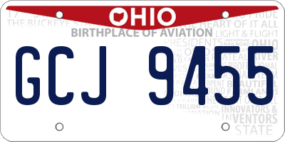 OH license plate GCJ9455