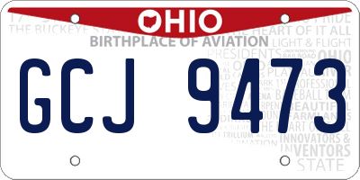 OH license plate GCJ9473