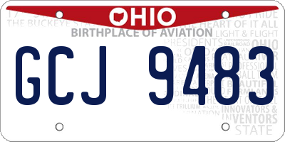 OH license plate GCJ9483