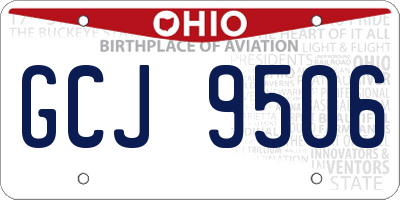 OH license plate GCJ9506