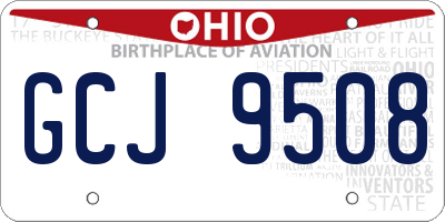 OH license plate GCJ9508