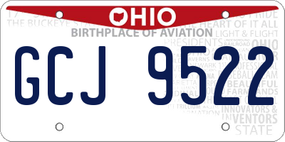 OH license plate GCJ9522