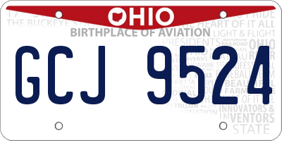 OH license plate GCJ9524