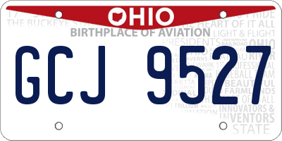 OH license plate GCJ9527