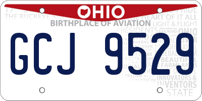 OH license plate GCJ9529