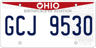 OH license plate GCJ9530