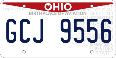OH license plate GCJ9556