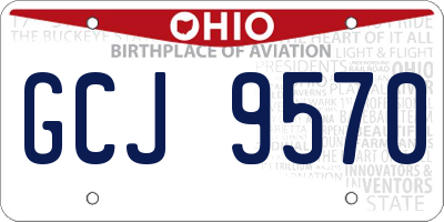 OH license plate GCJ9570