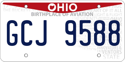 OH license plate GCJ9588