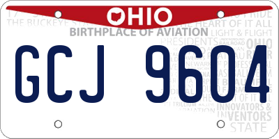 OH license plate GCJ9604