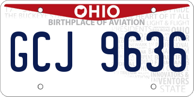 OH license plate GCJ9636