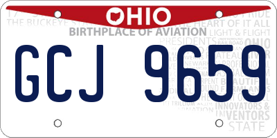 OH license plate GCJ9659