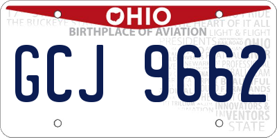 OH license plate GCJ9662