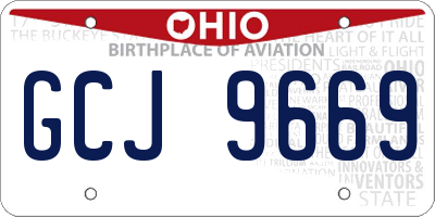 OH license plate GCJ9669