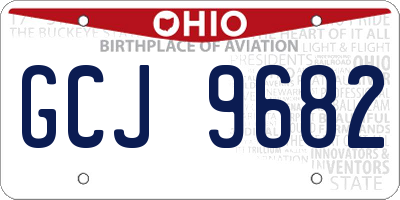 OH license plate GCJ9682