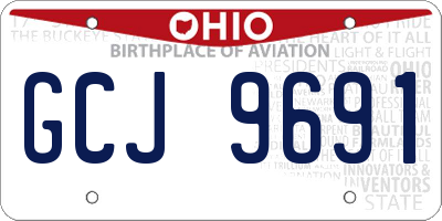 OH license plate GCJ9691