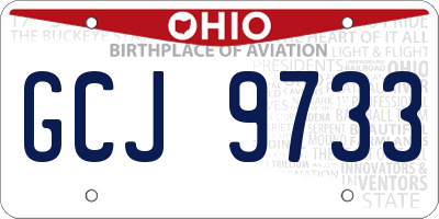 OH license plate GCJ9733