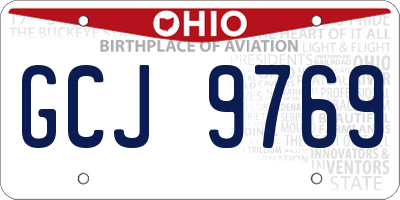 OH license plate GCJ9769