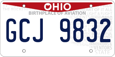 OH license plate GCJ9832