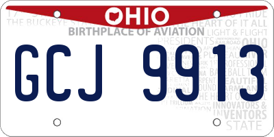 OH license plate GCJ9913