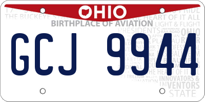 OH license plate GCJ9944
