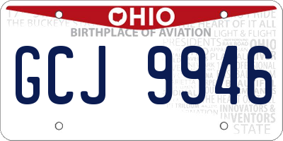 OH license plate GCJ9946