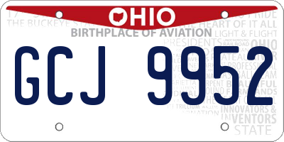 OH license plate GCJ9952