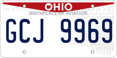 OH license plate GCJ9969