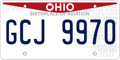 OH license plate GCJ9970