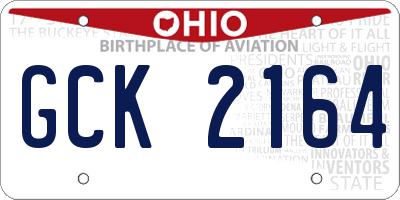 OH license plate GCK2164