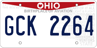 OH license plate GCK2264