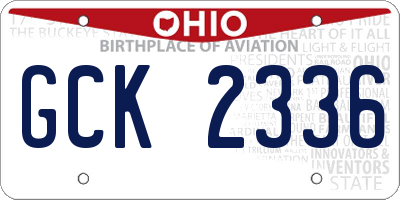 OH license plate GCK2336