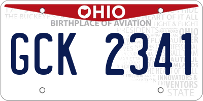 OH license plate GCK2341