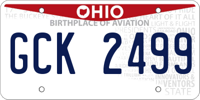 OH license plate GCK2499