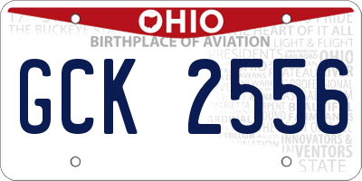 OH license plate GCK2556