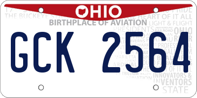 OH license plate GCK2564