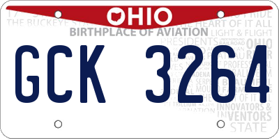 OH license plate GCK3264