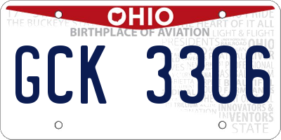 OH license plate GCK3306