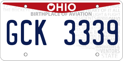 OH license plate GCK3339
