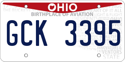 OH license plate GCK3395